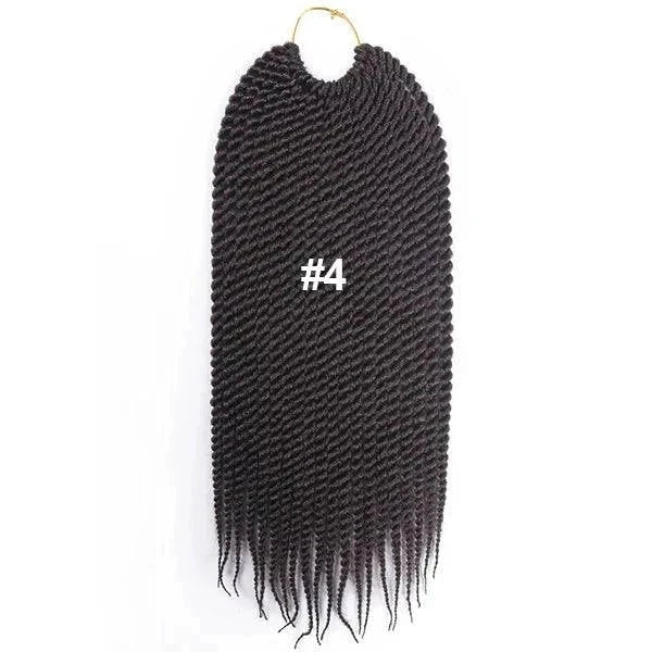 Synthetic Signature Senegalese Twist crochet braids in ombre red, various lengths and 22 strands per pack