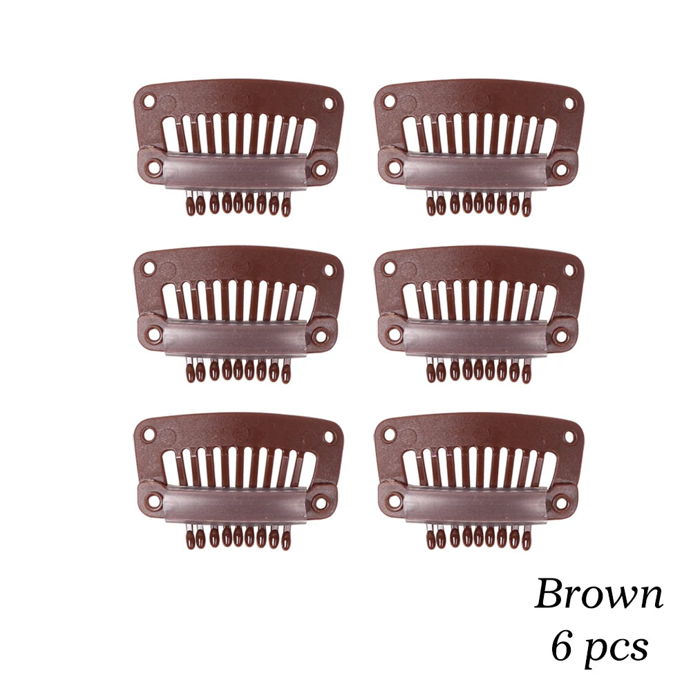 The Soft 9-Teeth 32mm Black Wig Clips