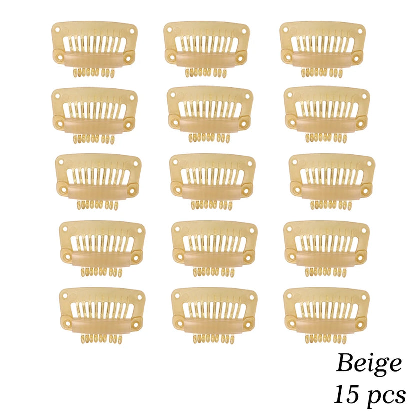 The Soft 9-Teeth 32mm Black Wig Clips