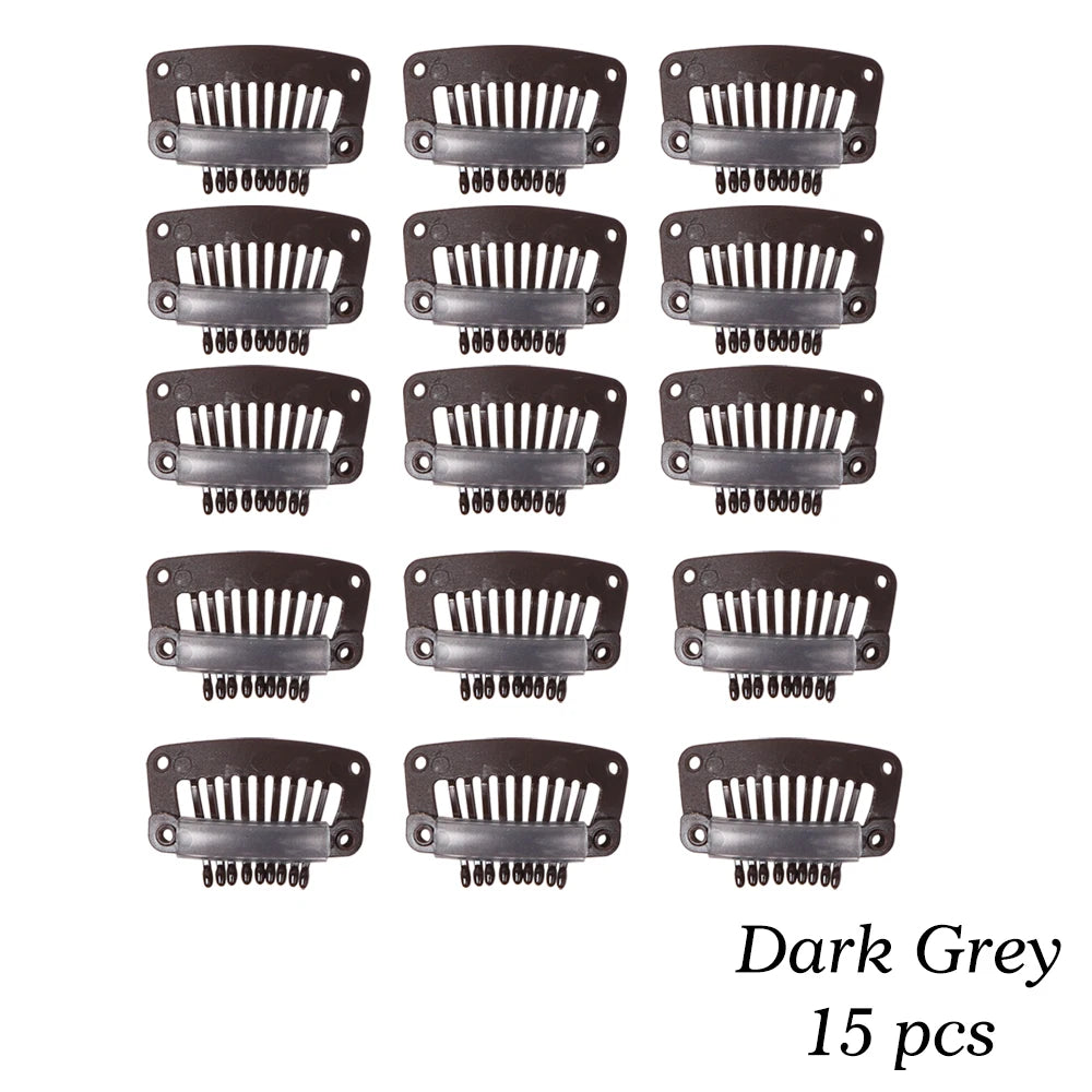 The Soft 9-Teeth 32mm Black Wig Clips