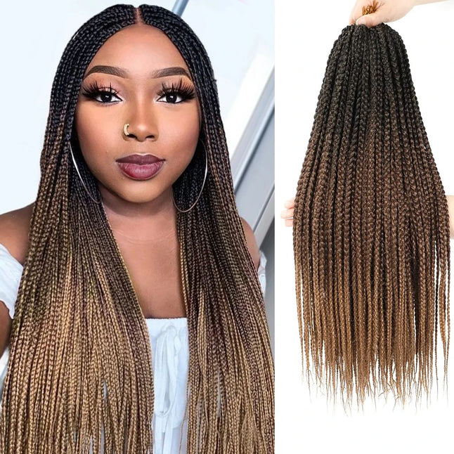 1-8 Packs Crochet Box Braids 144 Strands Goddess Box Braids Crochet Hair Synthetic Pre looped Crochet Hair for Black Women