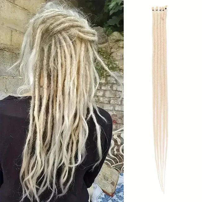 The Midnight Muse Dreads hair extensions in black with artistic dreadlock styles