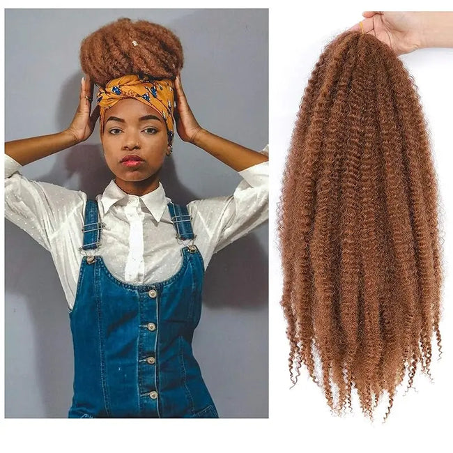 Marley Hair 50.8 cm Long African Curly Twist Synthetic Hair #2 Hair Marley Braids for Artificial Crochet Hair 3-Pack