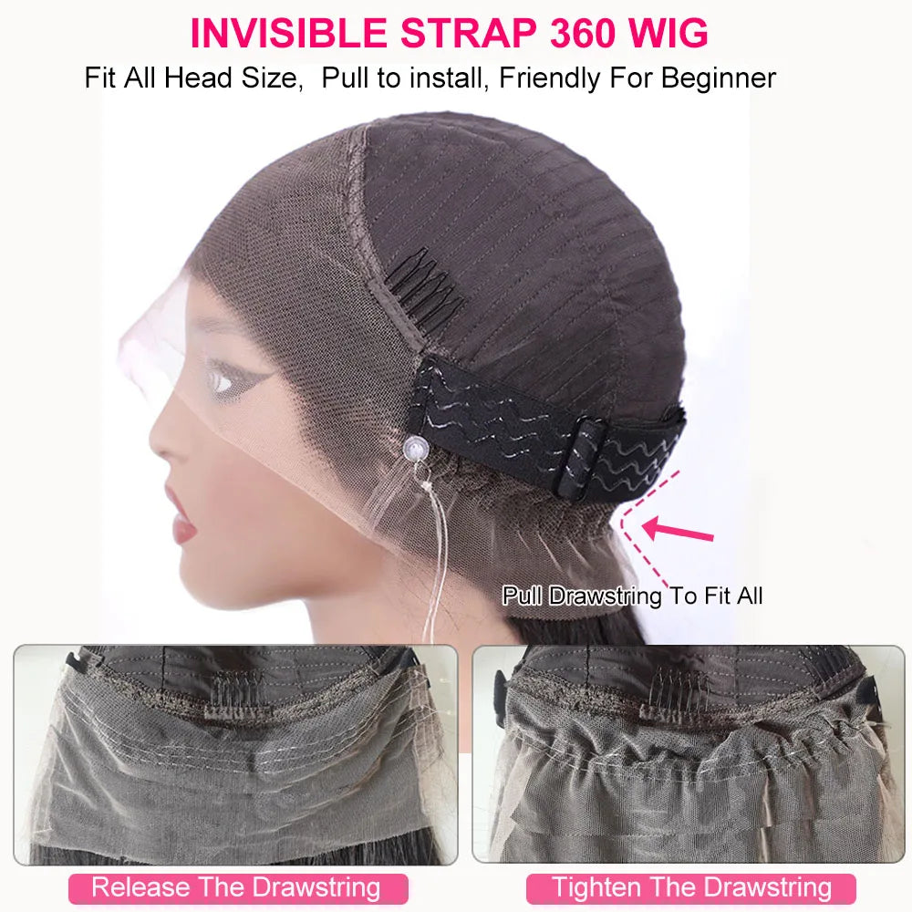 250 Density Invisi Strap 360 Full Lace Glueless