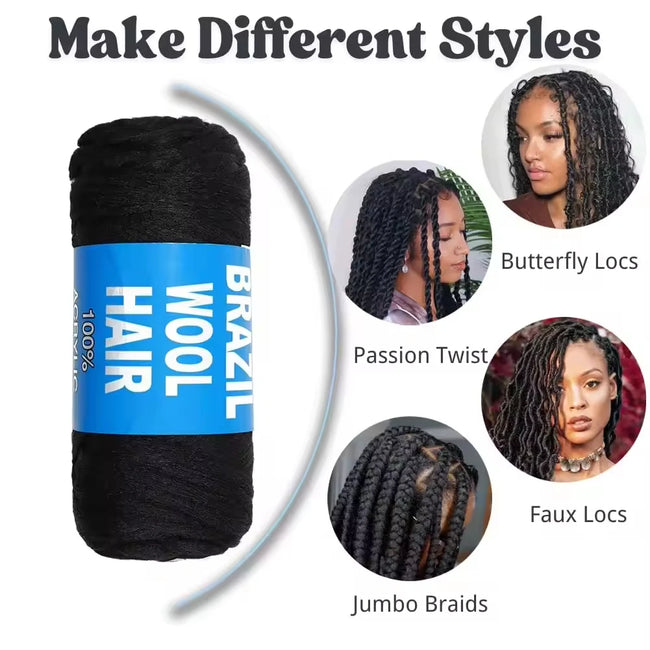 LuxeWeave Afro-Brazilian Braid Wool