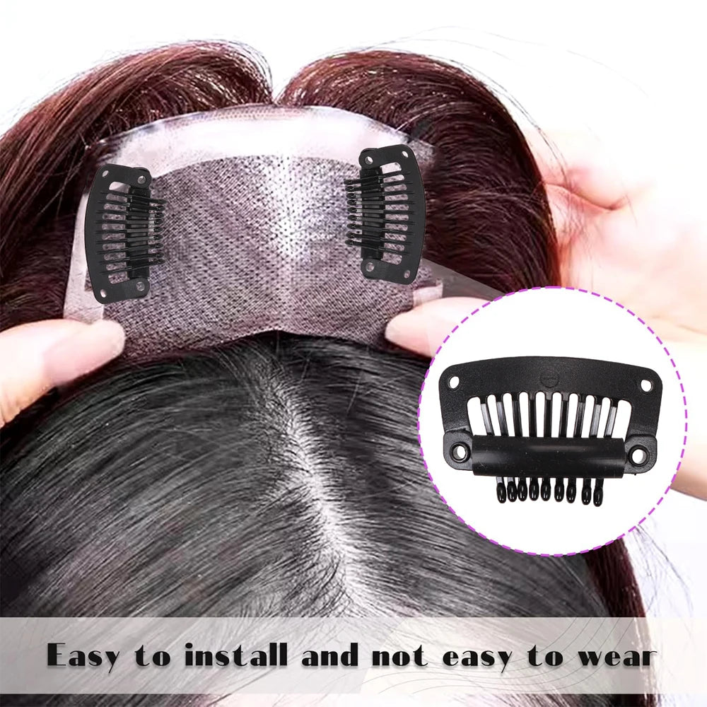 The Soft 9-Teeth 32mm Black Wig Clips