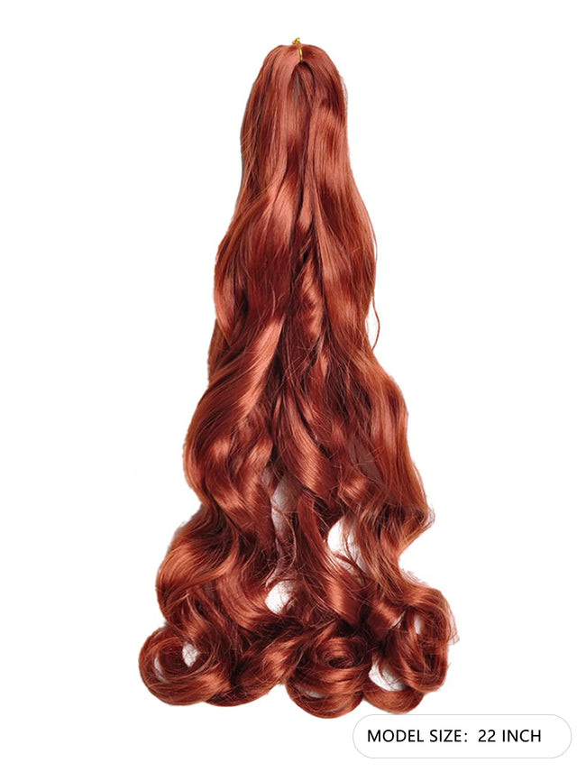 French Curly Brading Hair Synthetic Bouncy Braiding Hair Extensions 75g/pack French Curly Crochet Hair Extensions 22inch ,30inch