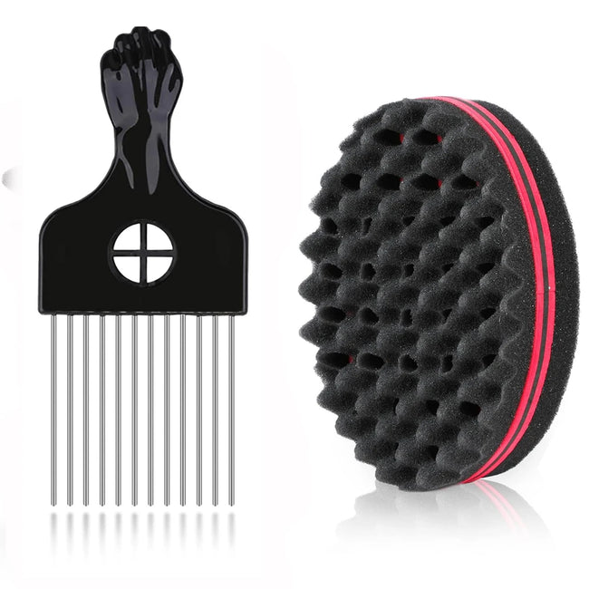 Oval Magic Twist Hair Brush Sponge 3pcs/Set