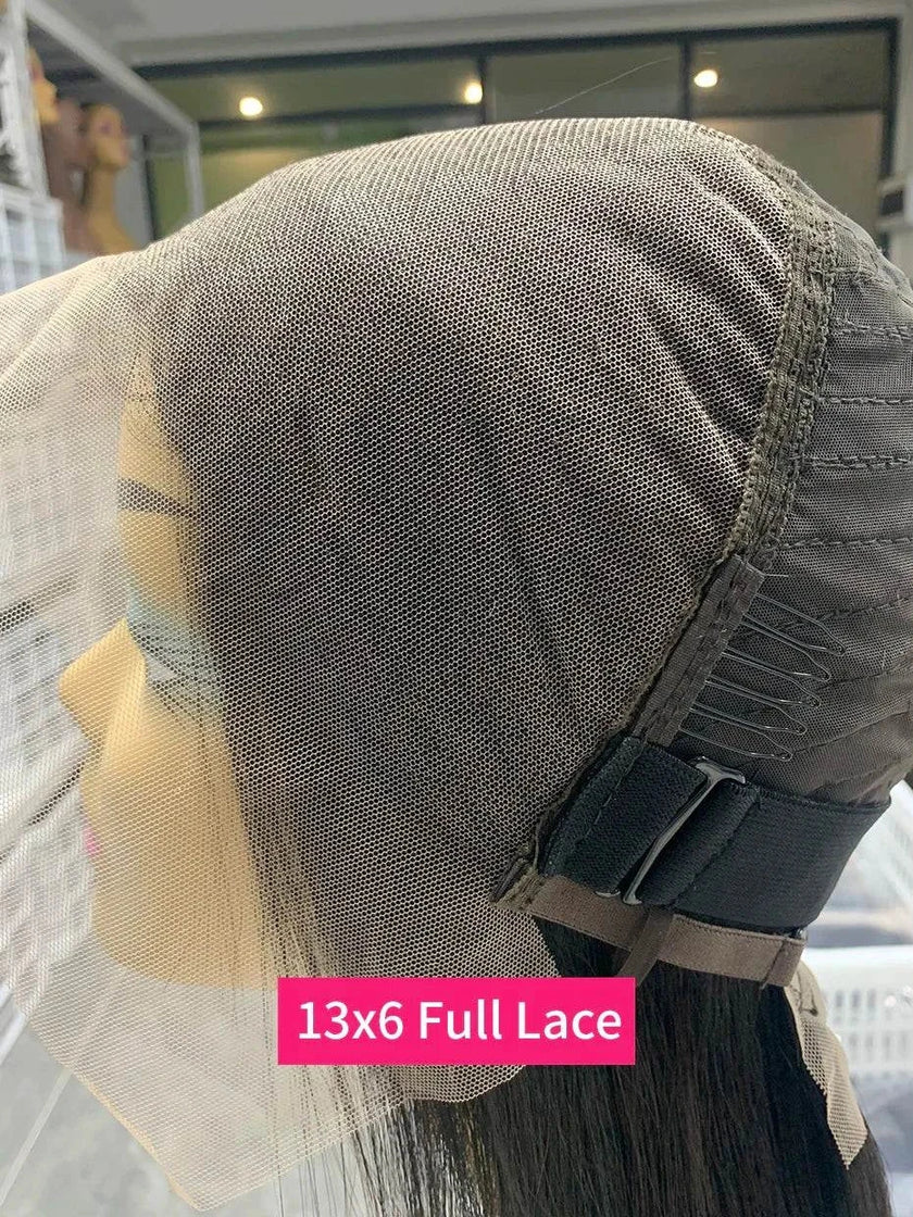 Premium lace frontal human hair wig with natural pre-plucked hairline and baby hairs