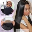 Luxury length unprocessed human hair extension with 180%-200% density and pre-plucked hairline