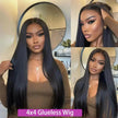 Luxury length unprocessed human hair with 180-200% density and pre-plucked hairline lace wig