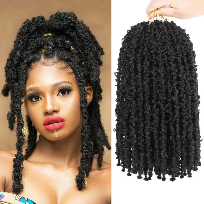 Natural Kinky Curly Spring Twist Crochet Hair
