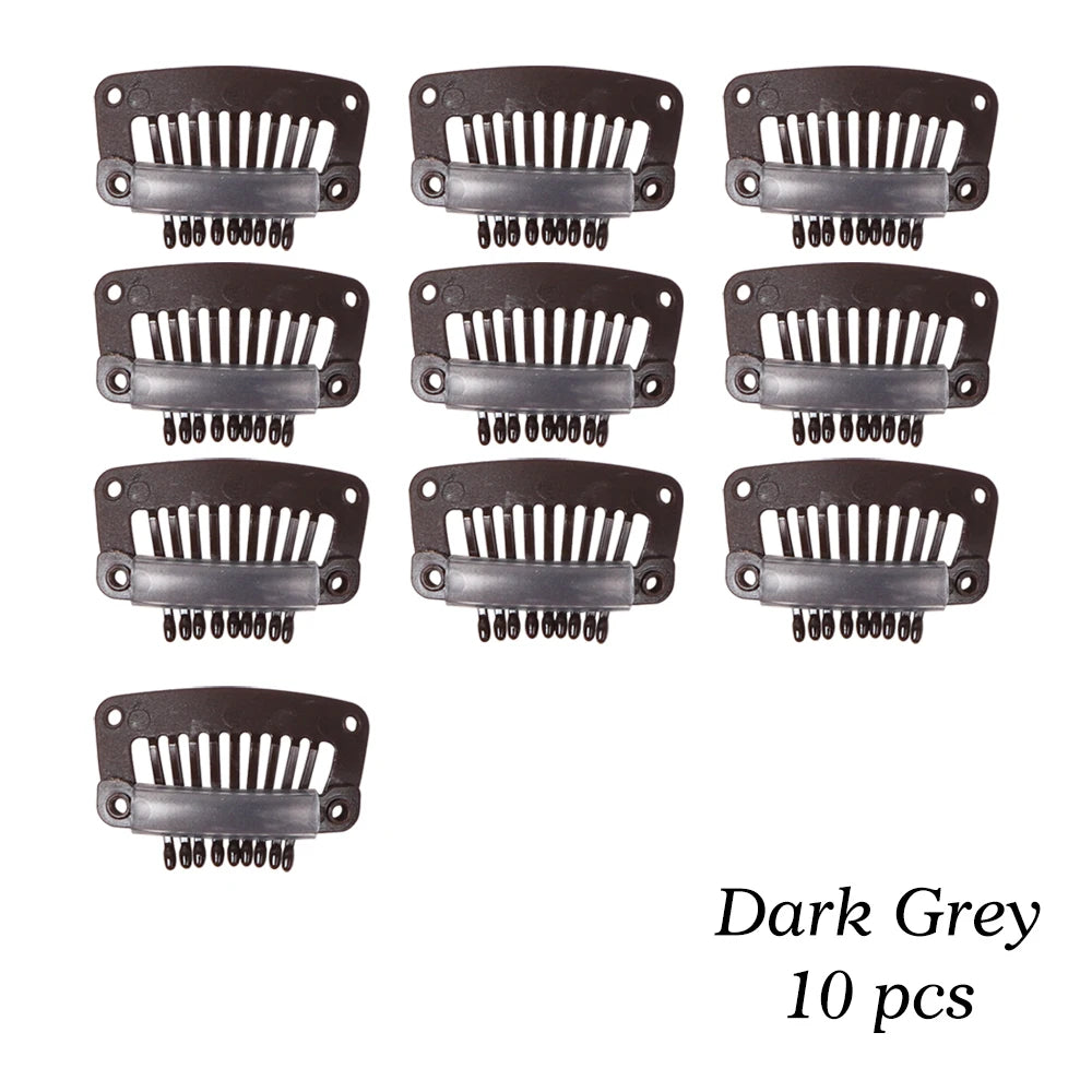 The Soft 9-Teeth 32mm Black Wig Clips