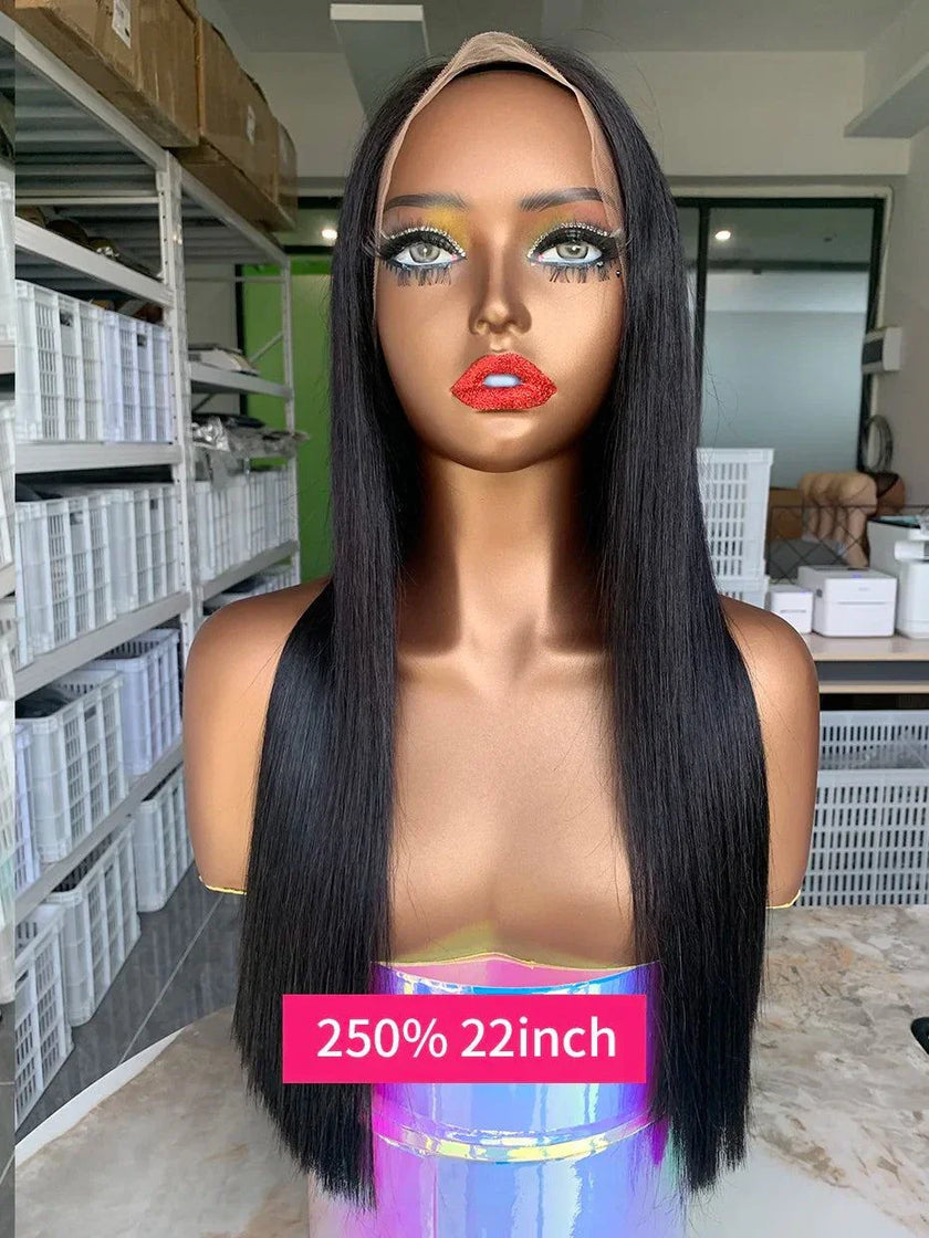 Natural lace frontal human hair wig with pre-plucked hairline and baby hair in 13x6 transparent lace style