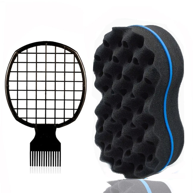Oval Magic Twist Hair Brush Sponge 3pcs/Set