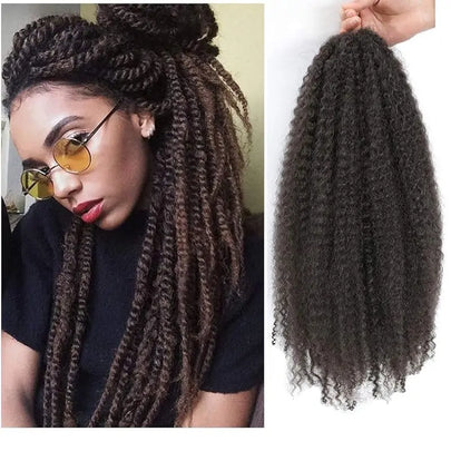 Marley Hair 50.8 cm Long African Curly Twist Synthetic Hair #2 Hair Marley Braids for Artificial Crochet Hair 3-Pack