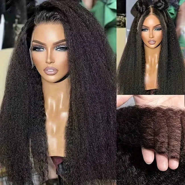 Full Lace Wig made from natural human hair with pre-plucked hairline and double bleached knots