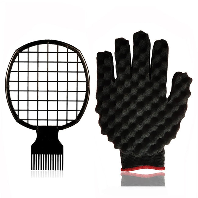 Oval Magic Twist Hair Brush Sponge 3pcs/Set