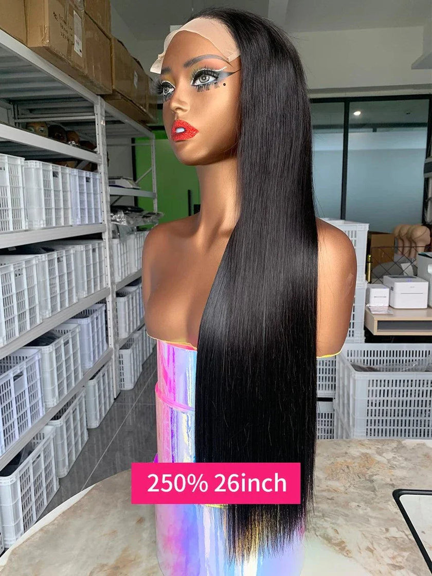 Premium lace frontal human hair wig with natural pre-plucked hairline and 10A quality Vietnamese hair