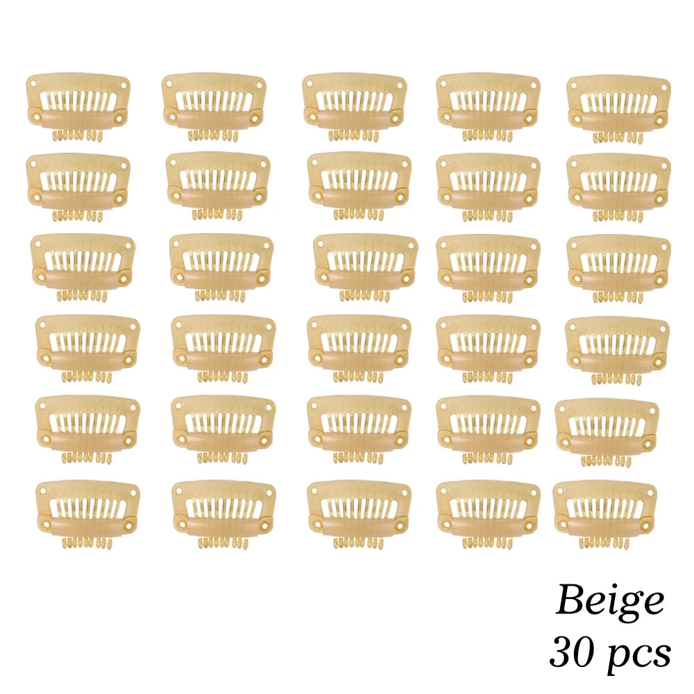 The Soft 9-Teeth 32mm Black Wig Clips