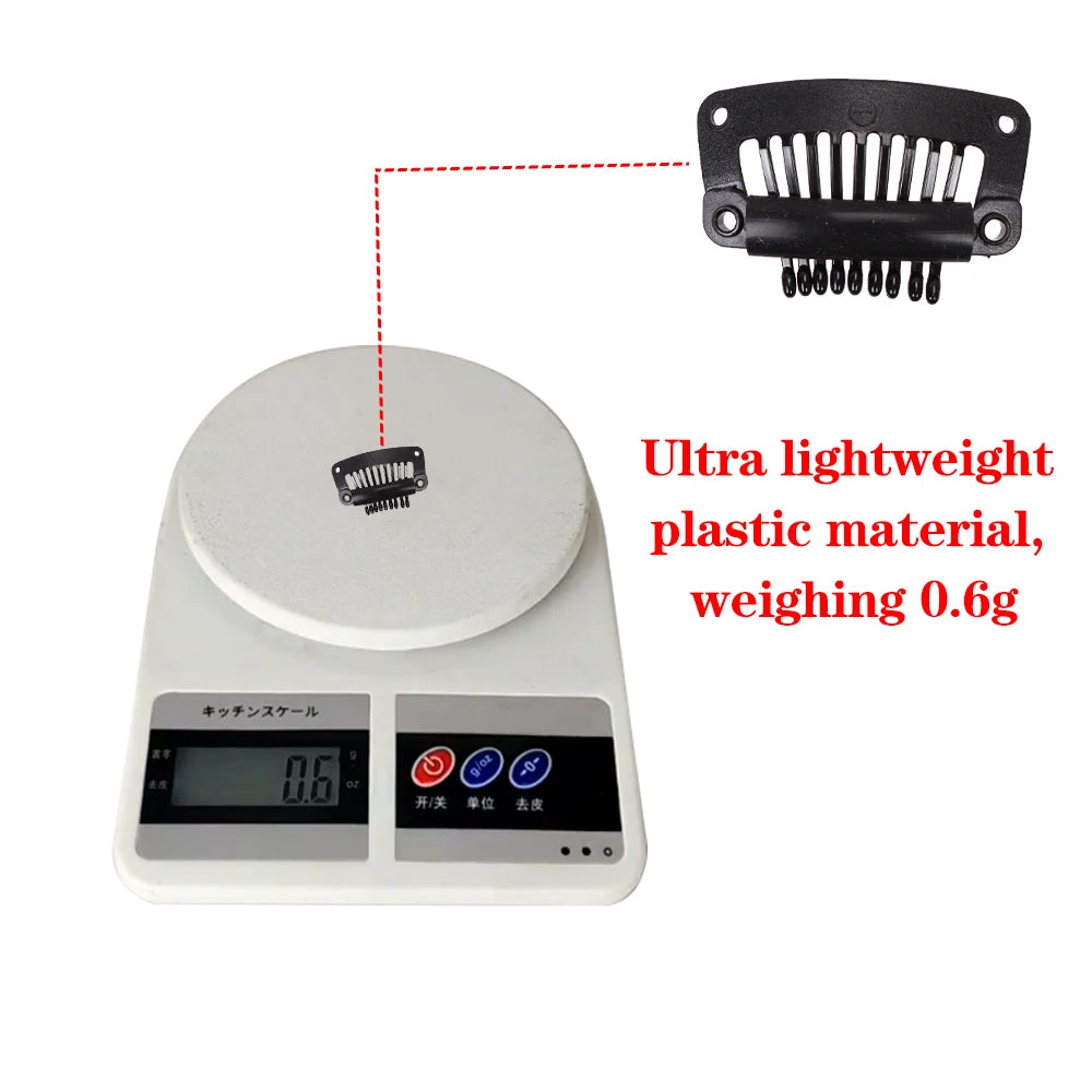 The Soft 9-Teeth 32mm Black Wig Clips