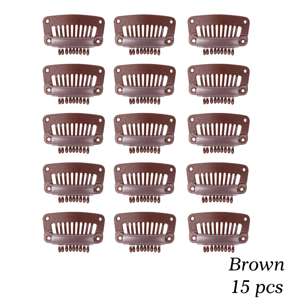 The Soft 9-Teeth 32mm Black Wig Clips