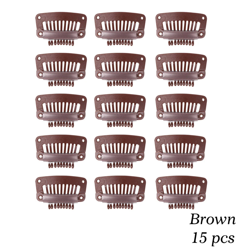 The Soft 9-Teeth 32mm Black Wig Clips