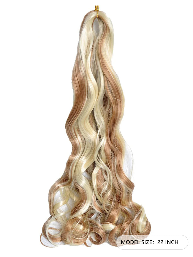 French Curly Brading Hair Synthetic Bouncy Braiding Hair Extensions 75g/pack French Curly Crochet Hair Extensions 22inch ,30inch