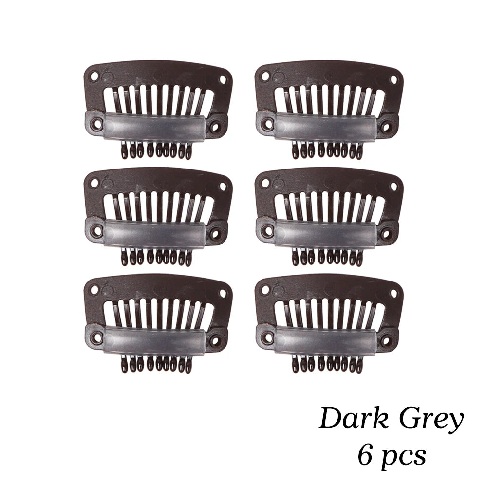 The Soft 9-Teeth 32mm Black Wig Clips