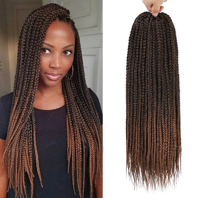1-8 Packs Crochet Box Braids 144 Strands Goddess Box Braids Crochet Hair Synthetic Pre looped Crochet Hair for Black Women