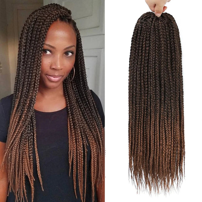 1-8 Packs Crochet Box Braids 144 Strands Goddess Box Braids Crochet Hair Synthetic Pre looped Crochet Hair for Black Women