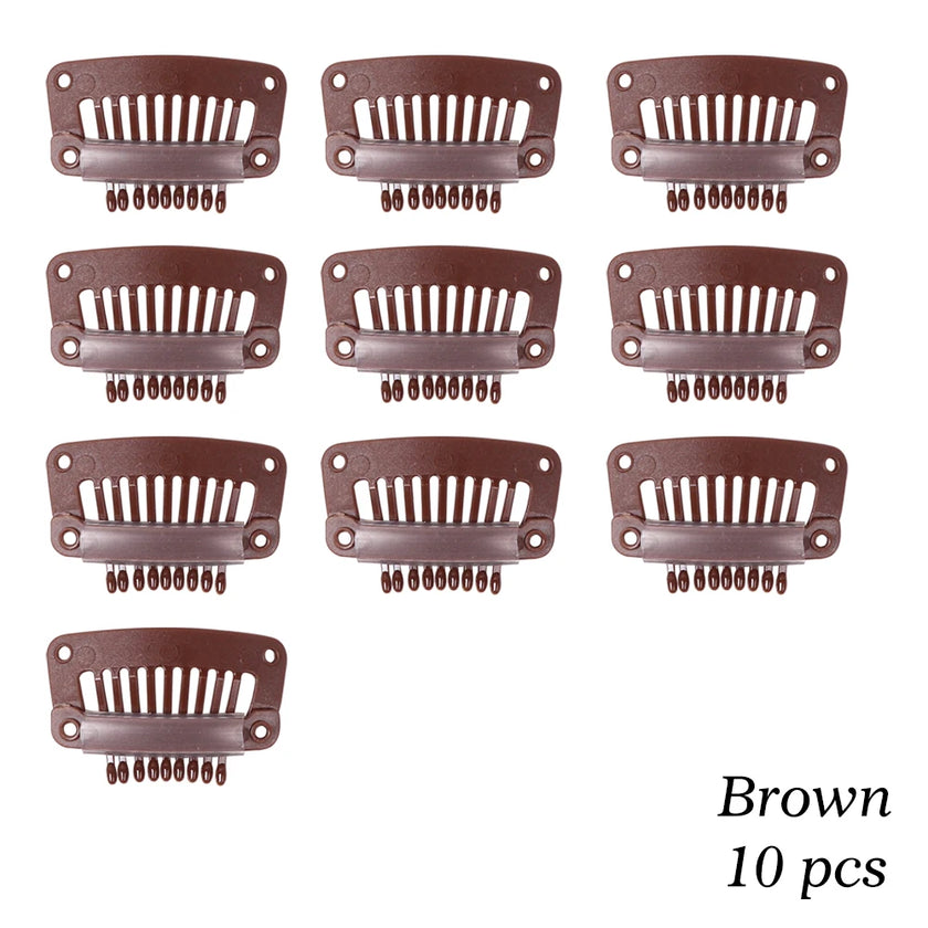 The Soft 9-Teeth 32mm Black Wig Clips